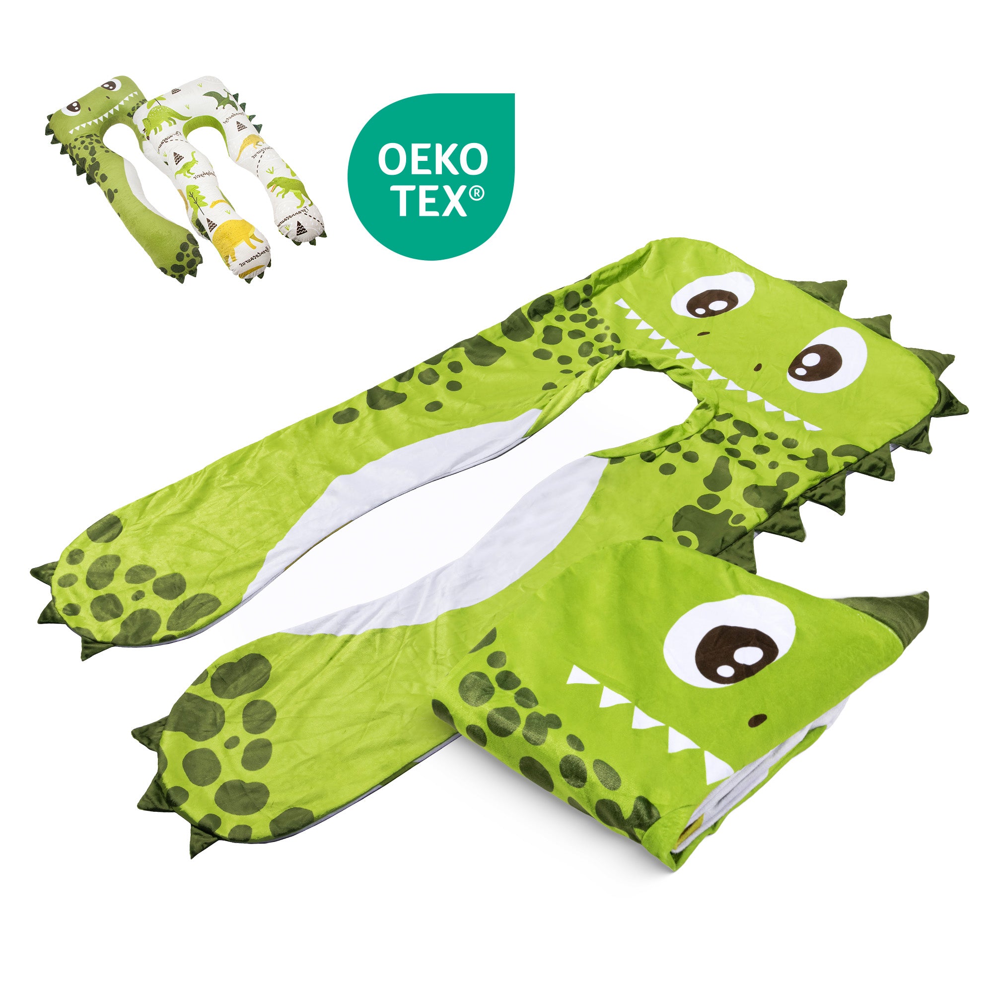 Fodera di ricambio per cuscino per bambini - microplush (dino)